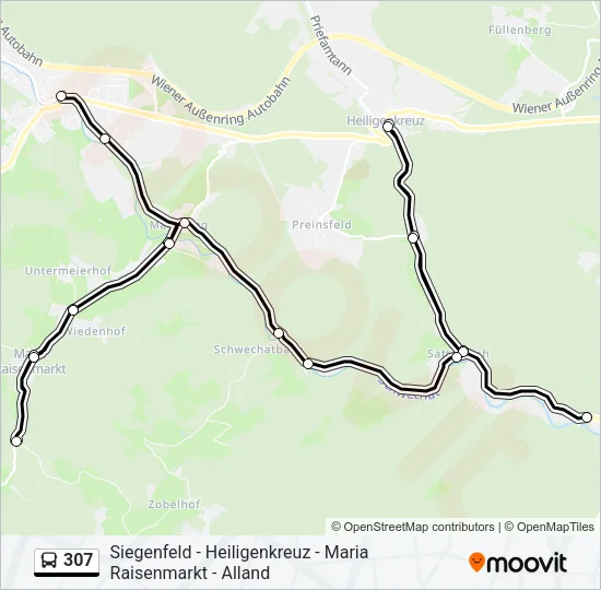 307 Bus Line Map