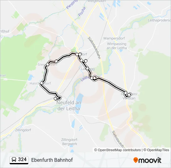324 Bus Line Map