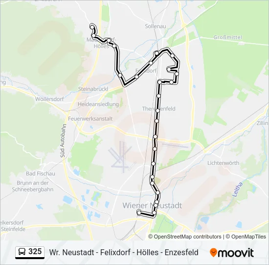 325 Bus Line Map
