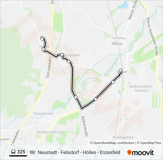 325 Bus Line Map