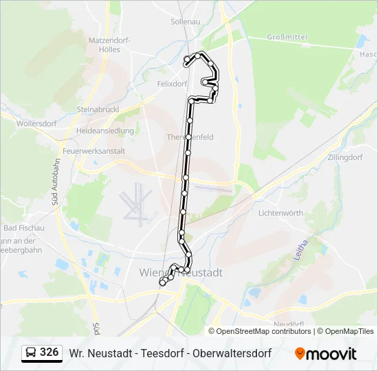 326 Bus Line Map