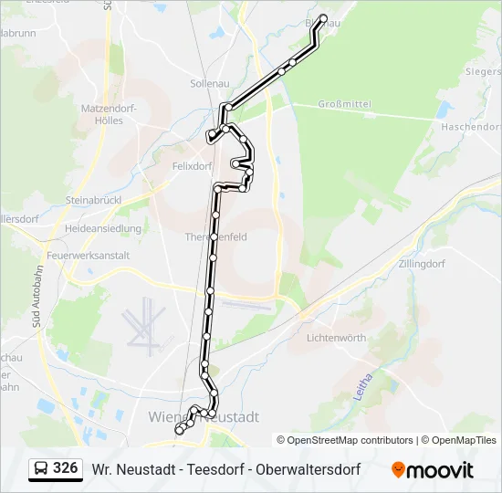 326 Bus Line Map