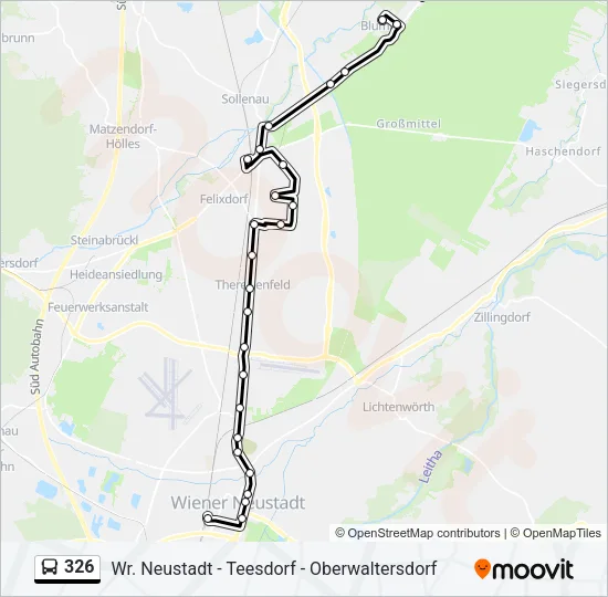 326 Bus Line Map