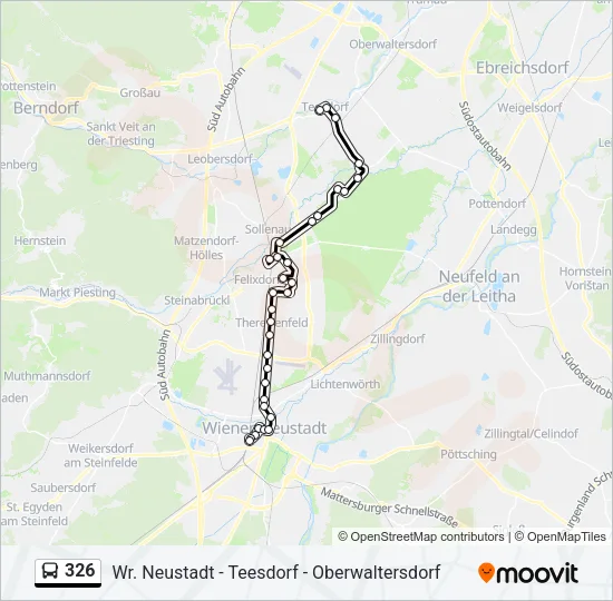 326 Bus Line Map