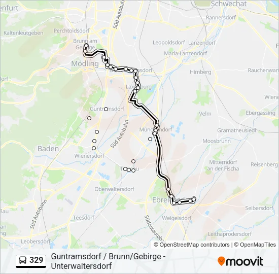 329 Bus Line Map