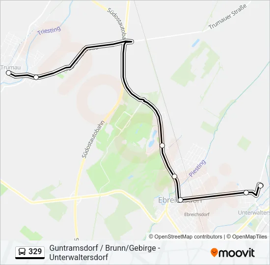 329 Bus Line Map