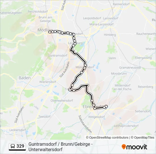 329 Bus Line Map