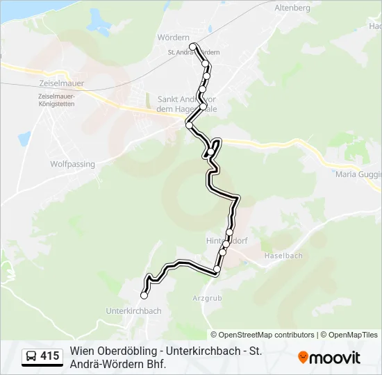 415 Bus Line Map