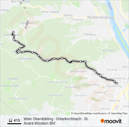415 Bus Line Map