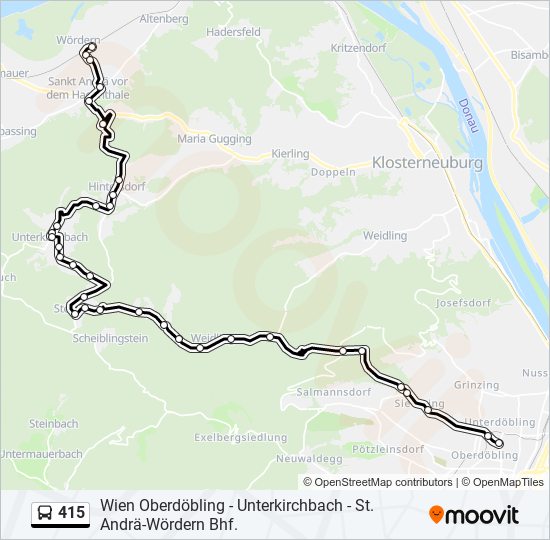 415 bus Line Map