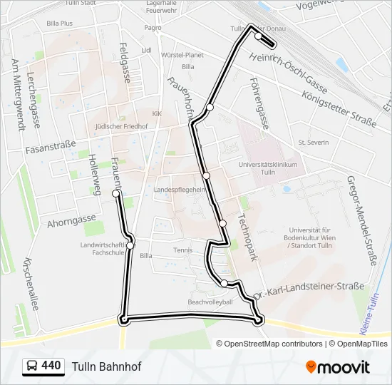 440 Bus Line Map