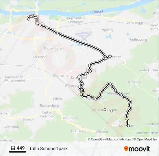 449 Bus Line Map