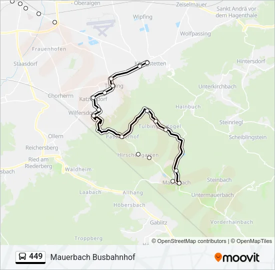 449 Bus Line Map