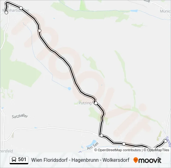 501 Bus Line Map