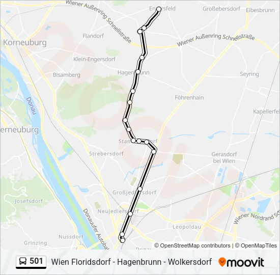 501 Bus Line Map