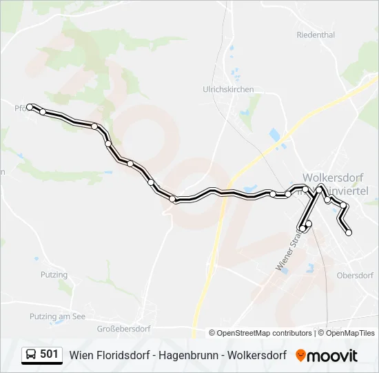 501 Bus Line Map