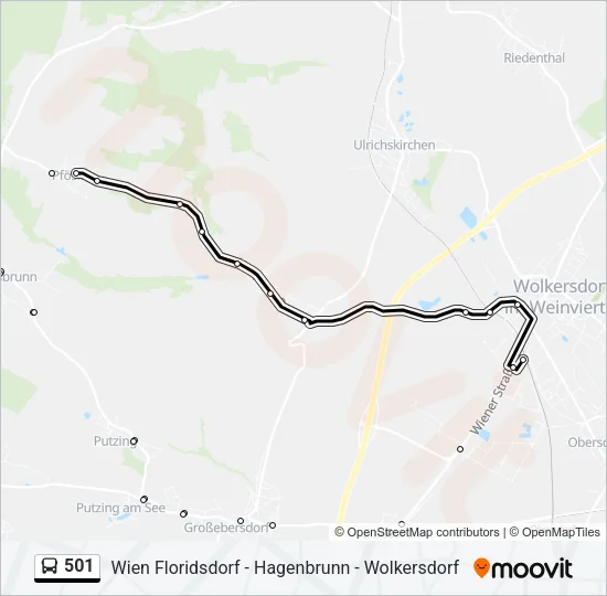 501 Bus Line Map