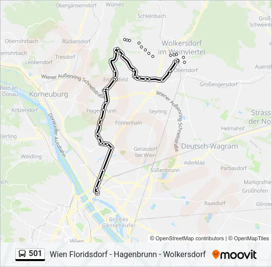 501 Bus Line Map