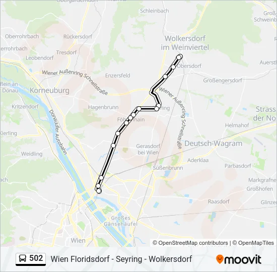 502 Bus Line Map
