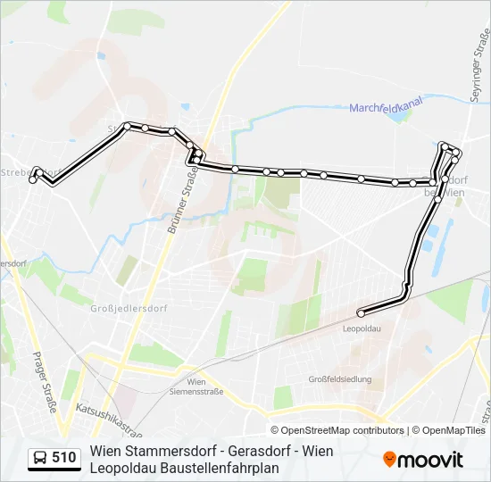 510 Bus Line Map