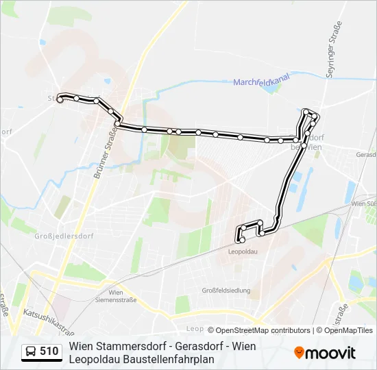510 Bus Line Map