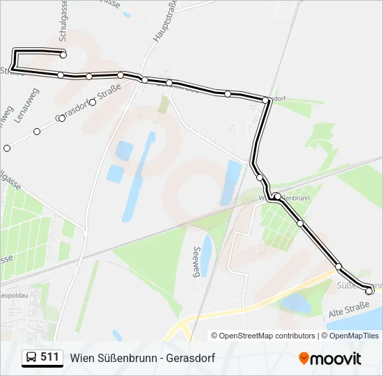 511 Bus Line Map