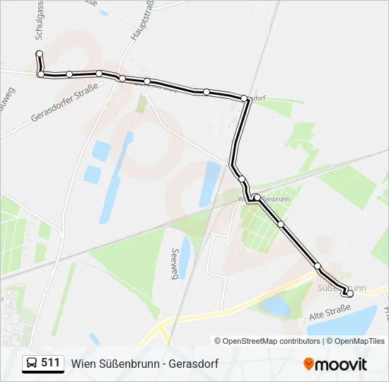 511 Bus Line Map