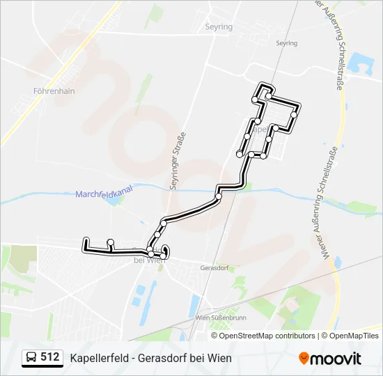 512 Bus Line Map