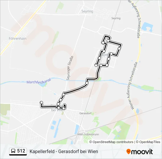 512 Bus Line Map