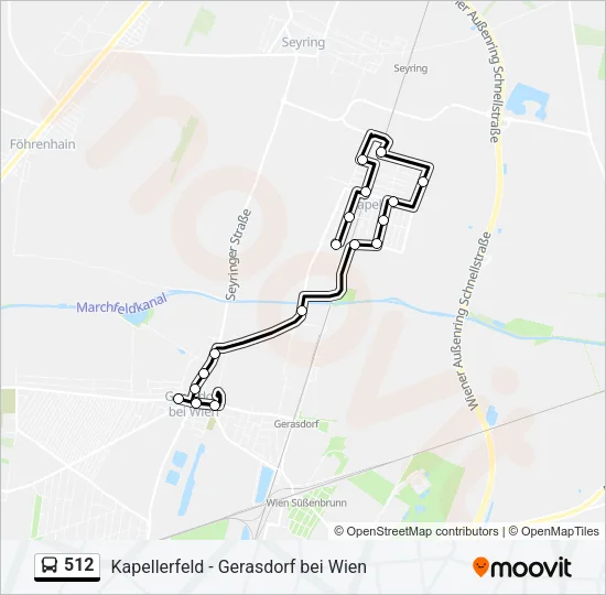 512 Bus Line Map