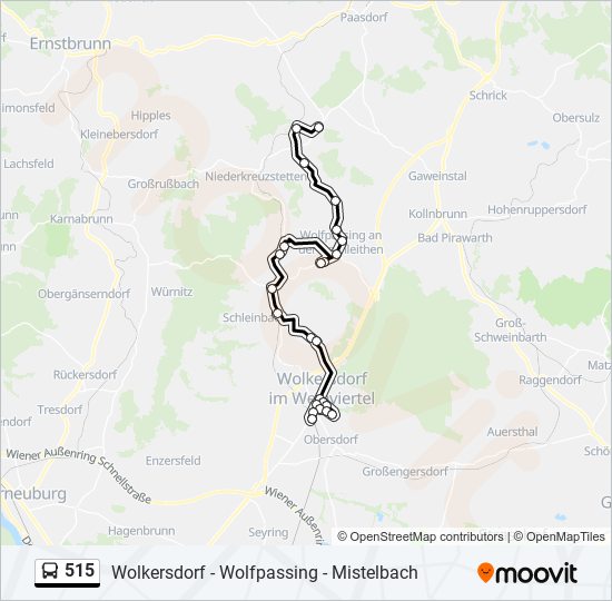 515 bus Line Map