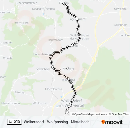 515 Bus Line Map