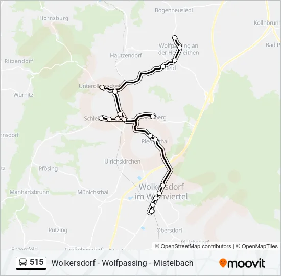 515 Bus Line Map