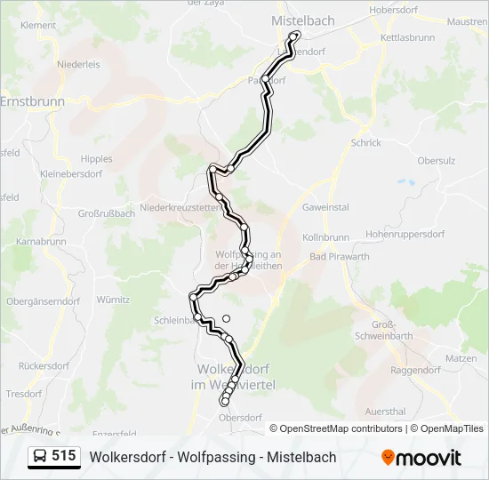 515 Bus Line Map