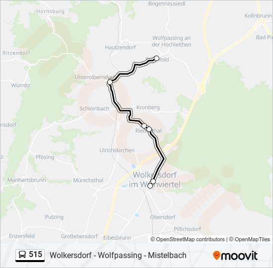 515 bus Line Map