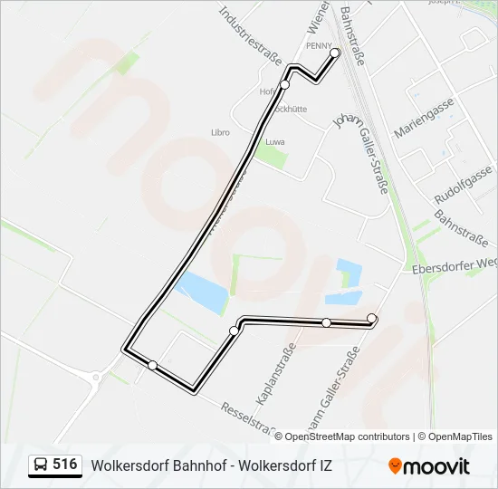 516 Bus Line Map