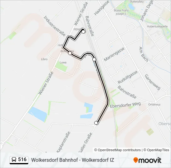 516 Bus Line Map