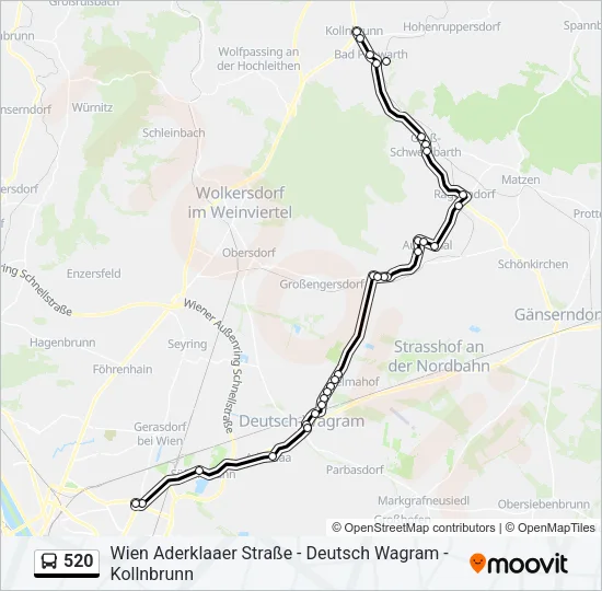 520 Bus Line Map