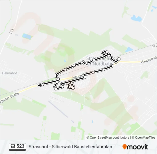 523 Bus Line Map