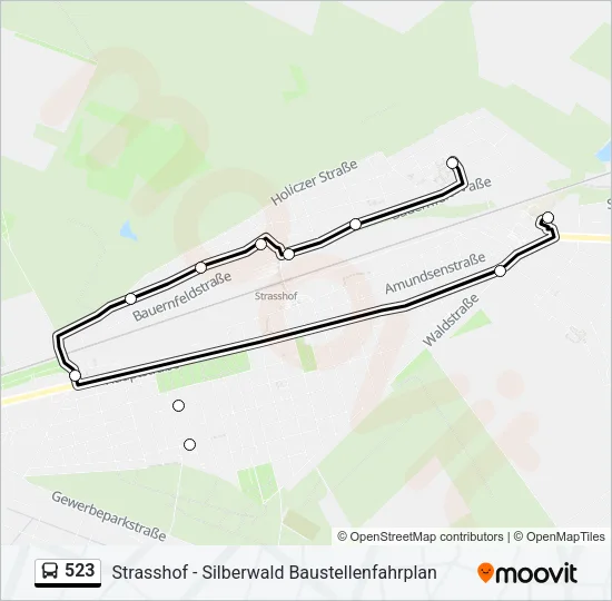 523 Bus Line Map