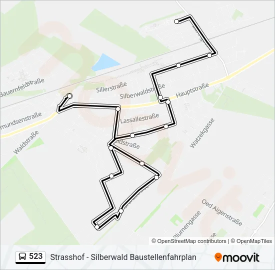 523 Bus Line Map