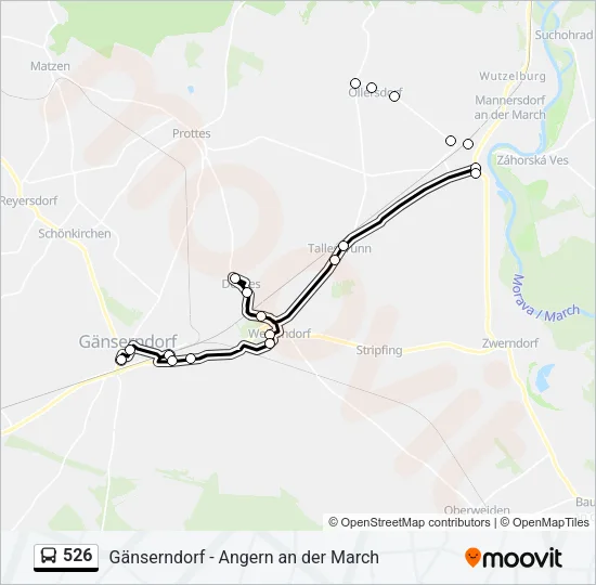 526 Bus Line Map