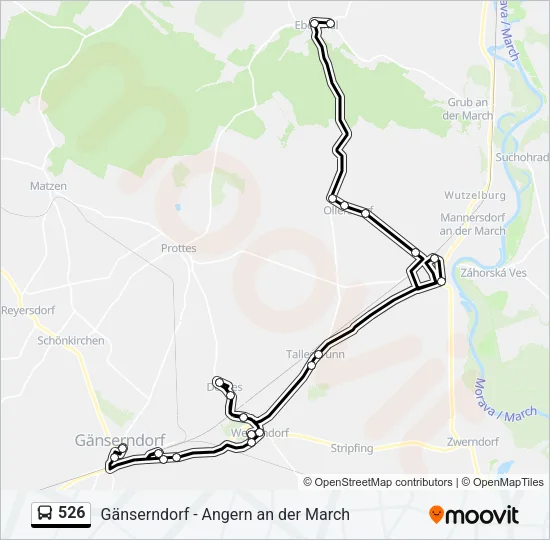 526 Bus Line Map