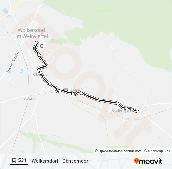 531 Bus Line Map