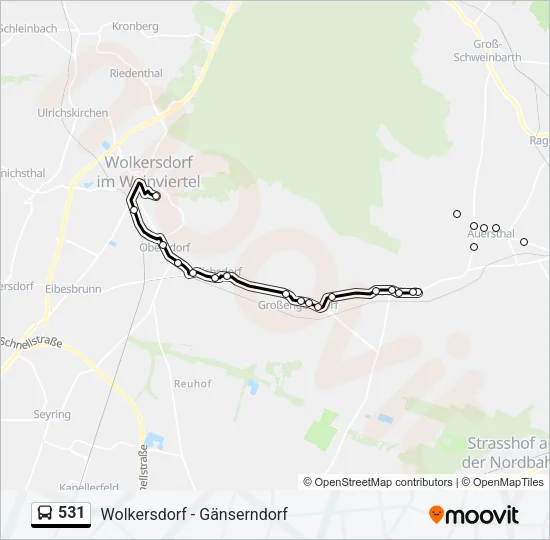 531 Bus Line Map