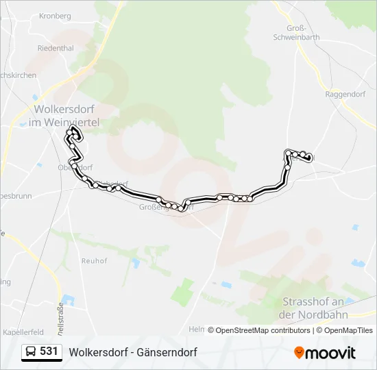 531 Bus Line Map