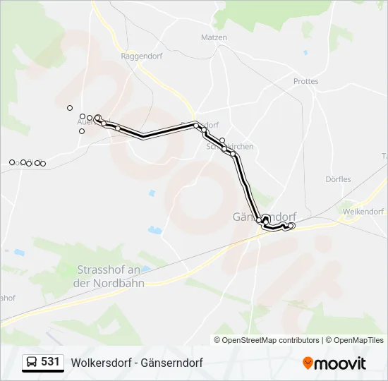531 Bus Line Map