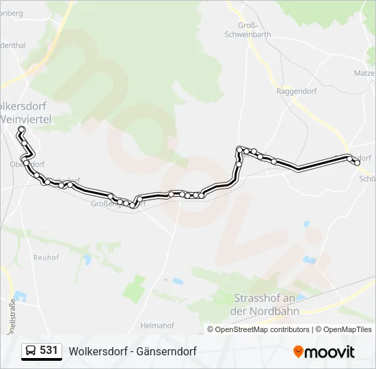 531 Bus Line Map