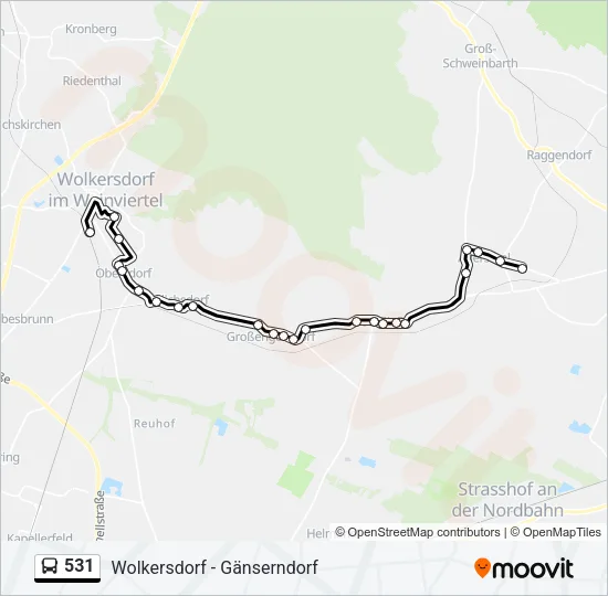 531 Bus Line Map