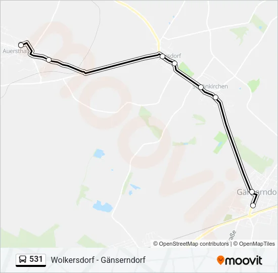 531 Bus Line Map